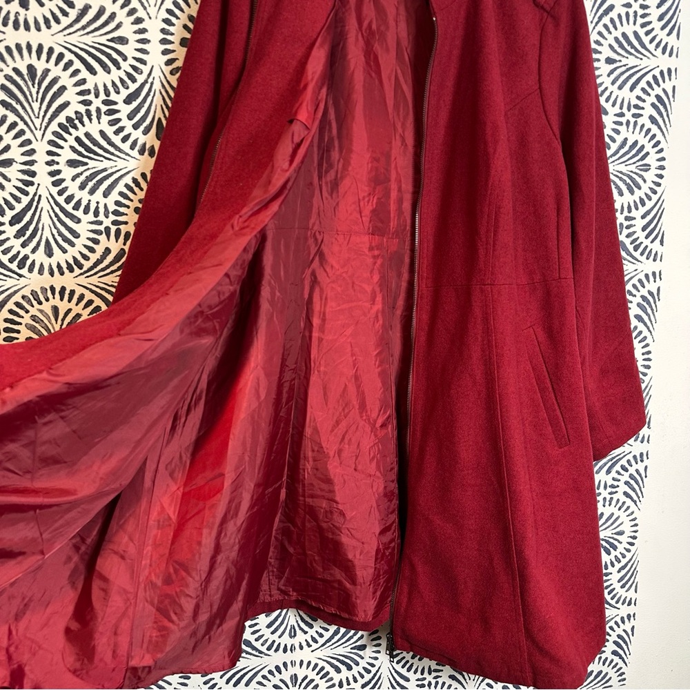 Torrid Wool Blend Zip Front Fit And Flare Coat - Picture 3 of 14